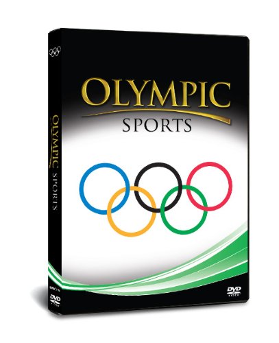 "DVD case with Olympic rings and 'Olympic Sports' text on black and white background."