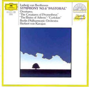 CD cover for Beethoven's Symphony No.6, featuring a tree silhouette against a blue sky.