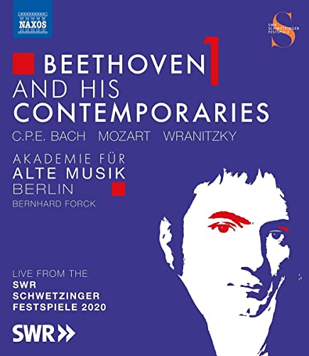Blu-ray cover for "Beethoven and His Contemporaries 1" with portrait.