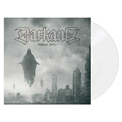 Darkane "Inhuman Spirits" vinyl record with album cover and white disc.