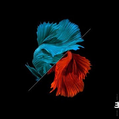 The image shows a CD cover for "Julian Arguelles - Tonadas" with a black background. A concise, descriptive alt text for this image could be: "CD cover with blue and red fish on black background."