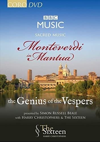 DVD cover for “Monteverdi in Mantua” featuring a city skyline.