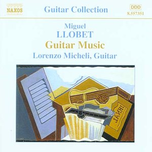 CD cover for Miguel Llobet guitar music performed by Lorenzo Micheli.