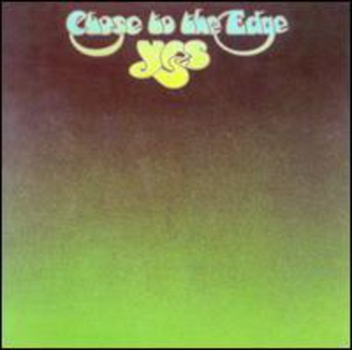 "Yes - Close to the Edge CD cover with green gradient background and blue text."