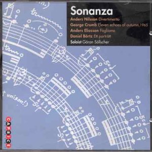 CD cover for George Crumb’s “Sonanza” with abstract musical notation.