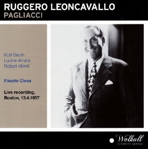 CD cover for Pagliacci, featuring a smiling man in a suit.