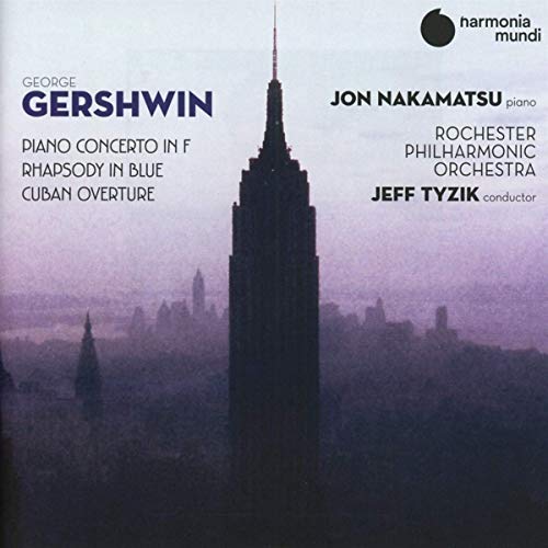 CD cover featuring the Empire State Building and text for Gershwin’s works.