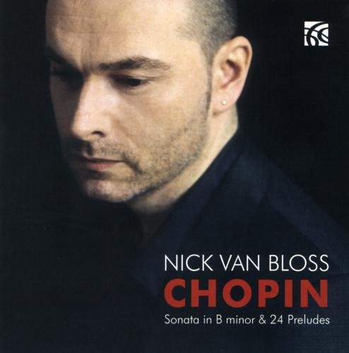 "CD cover with a man in black shirt, text 'Nick Van Bloss Chopin'."