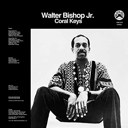Album cover for Walter Bishop Jr.’s “Coral Keys” featuring a portrait.