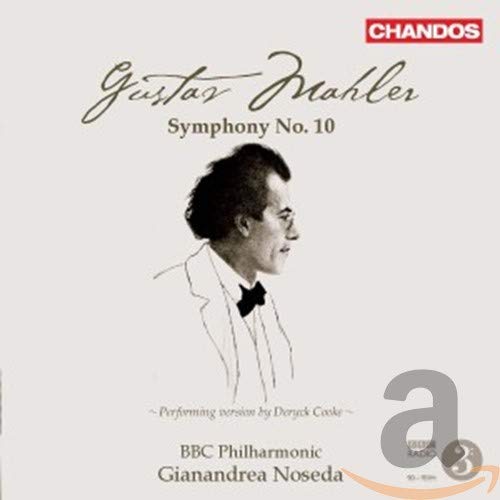 CD cover: sketched portrait of Gustav Mahler, text “Symphony No. 10”.
