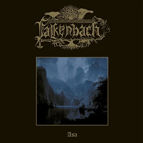 Falkenbach album cover: dark mountains reflected in still water.