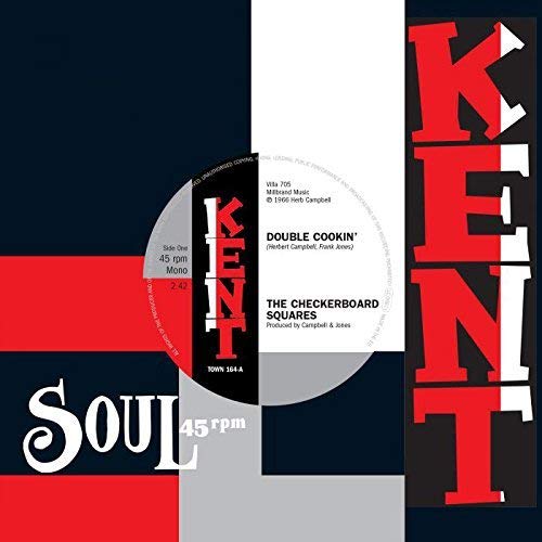 "Vinyl record sleeve with 'Kent' label, 'soul' text, and checkerboard pattern."