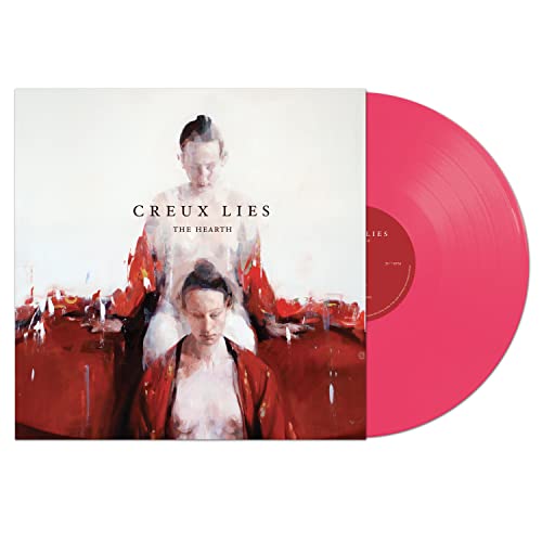 Creux Lies album cover and pink vinyl record shown against white background.