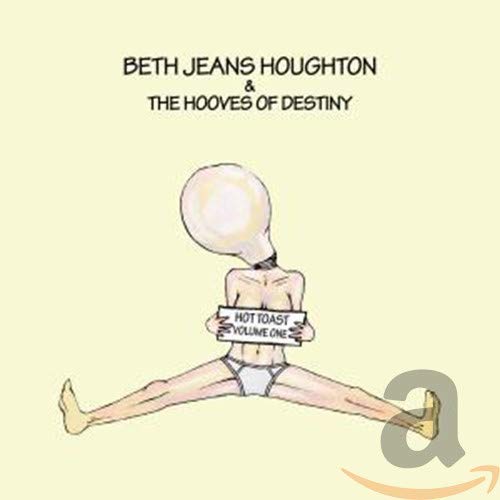 CD cover with a cartoon drawing of a figure holding a cassette tape.
