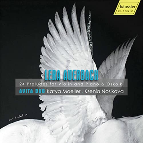 CD cover featuring a white bird’s wings against a dark background.