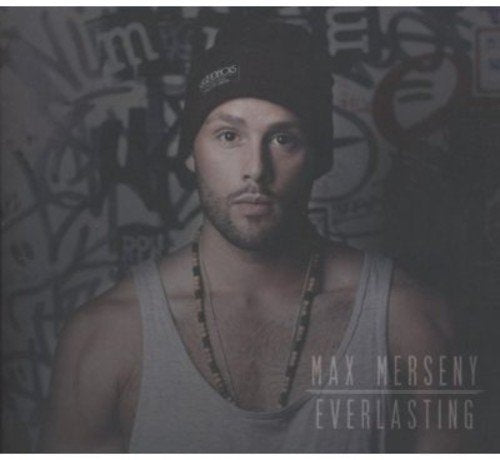 "Album cover featuring a man in a beanie and tank top against a graffiti background."