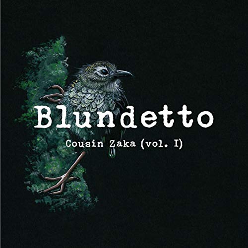 "CD cover featuring a bird perched on a branch against a black background."