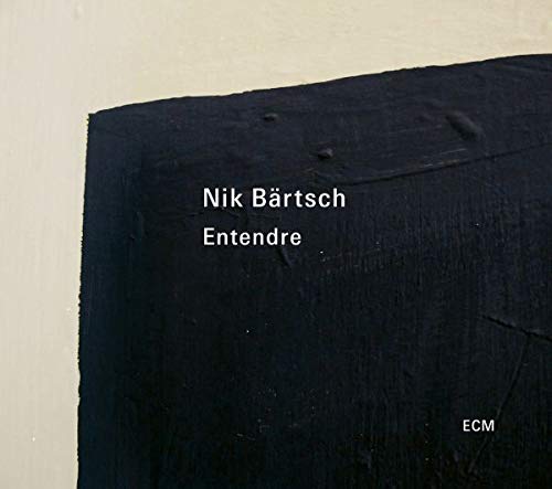 CD cover for Nik Bärtsch’s “Entendre” album, mostly black with white text.