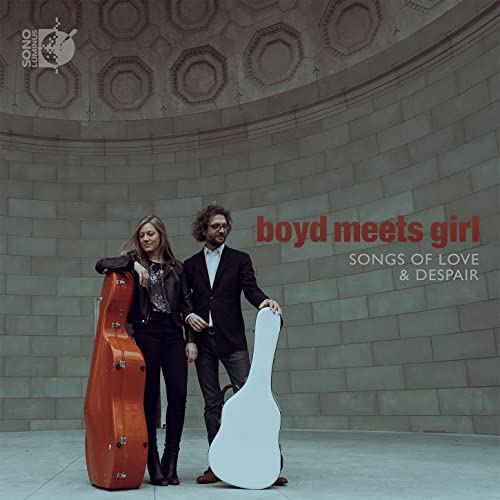 CD cover featuring a man and woman with a cello and guitar.