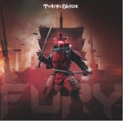 Album cover for Tokyo Blade’s “Fury” featuring a samurai in red armor.