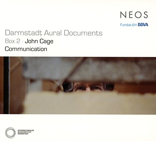 CD cover with abstract image and text "Darmstadt Aural Documents Box 2 John Cage Communication".