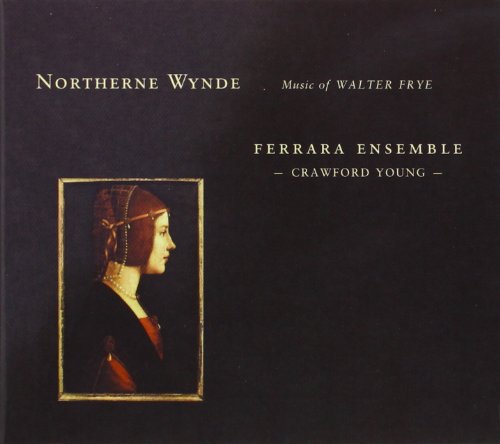 CD cover with medieval woman portrait on black background with gold text.
