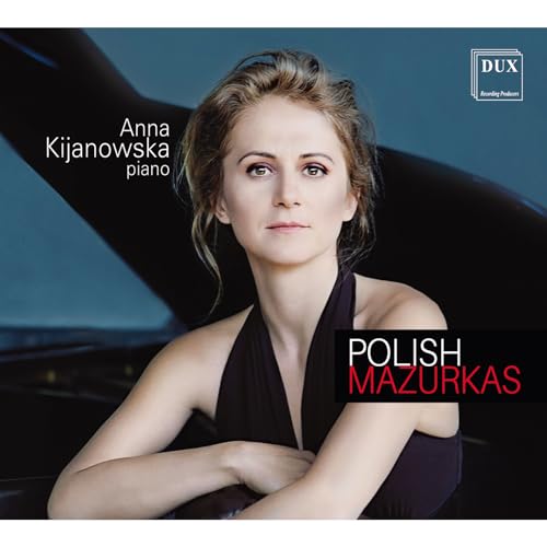 Anna Kijanowska portrait for “Polish Mazurkas” CD, with piano background.