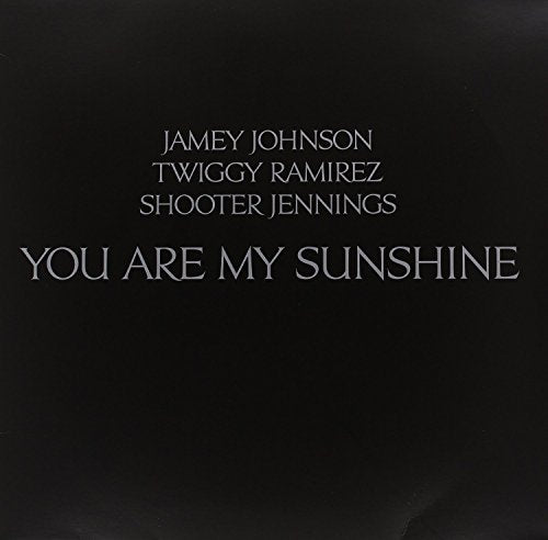 Black vinyl record cover with white text listing artists and song title "You Are My Sunshine".