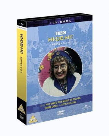 "Blue DVD case with a woman's portrait and 'Hi-de-hi!' text on the front."