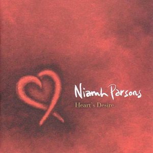 Red album cover with a heart and the text "Niamh Parsons Heart's Desire".