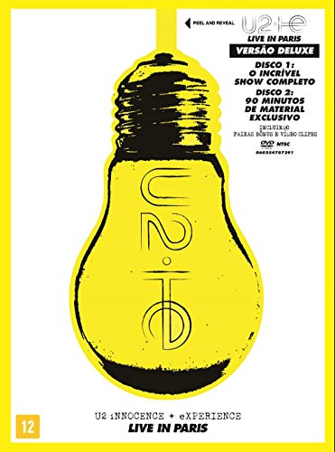 U2 "Innocence + Experience Live in Paris" DVD cover with a lightbulb.