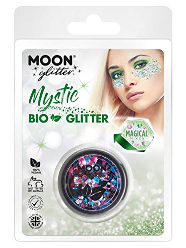 Smiffys Moon Glitter Mystic Bio Chunky Glitter, Mixed Colo