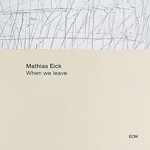 CD cover for Mathias Eick’s “When We Leave” with abstract white lines.