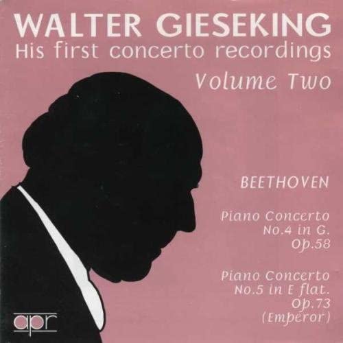 CD cover featuring a silhouette of Walter Gieseking and text details.