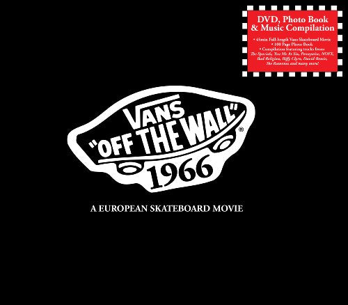 "Black background with white 'Vans Off The Wall 1966' logo and red filmstrip graphic."