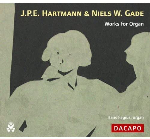 CD cover with silhouettes of faces and text: "Hans Fagius, organ".