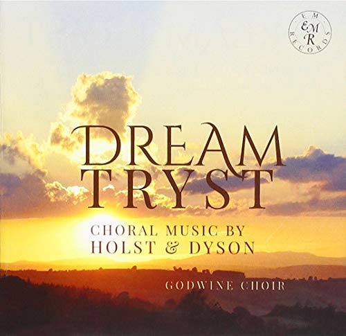 "Dream-Tryst" CD cover featuring a serene sunset landscape with stylized title and artist text.
