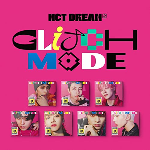 NCT Dream “Glitch Mode” album cover with group member portraits.