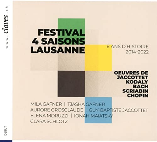 CD cover for “Festival 4 saisons, Lausanne” with colorful geometric blocks.