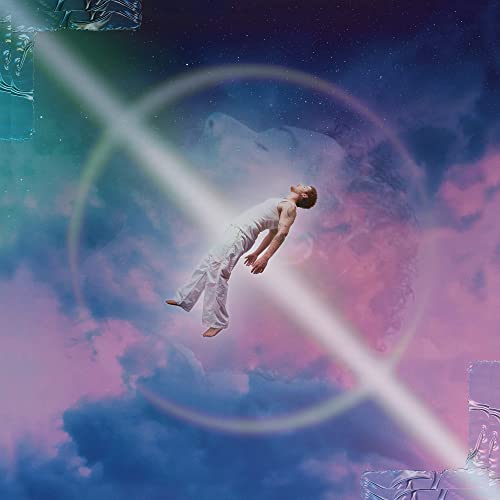 Album cover for Bazzi’s “Infinite Dream” featuring a man floating in space.