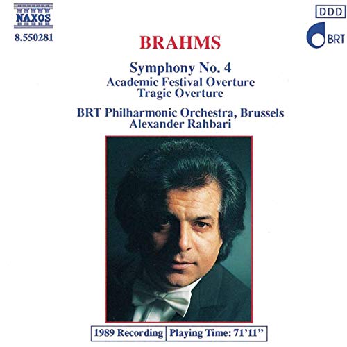 CD cover: Brahms symphony with conductor Alexander Rahbari’s portrait.