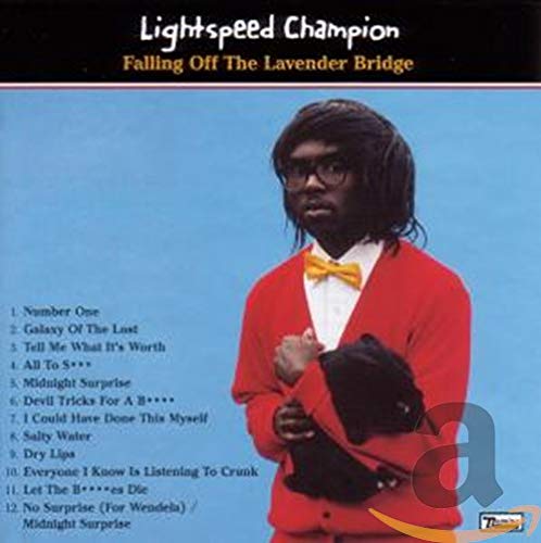 CD cover for Lightspeed Champion’s “Falling Off The Lavender Bridge,” featuring a portrait.