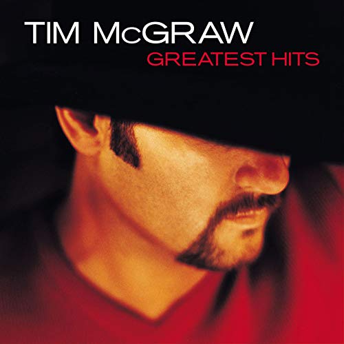Tim McGraw's "Greatest Hits" CD cover, close-up portrait with a hat.