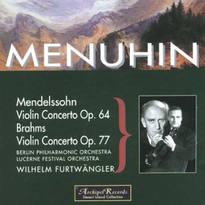 "CD cover with 'MENUHIN' title, featuring a black-and-white photo of two men."