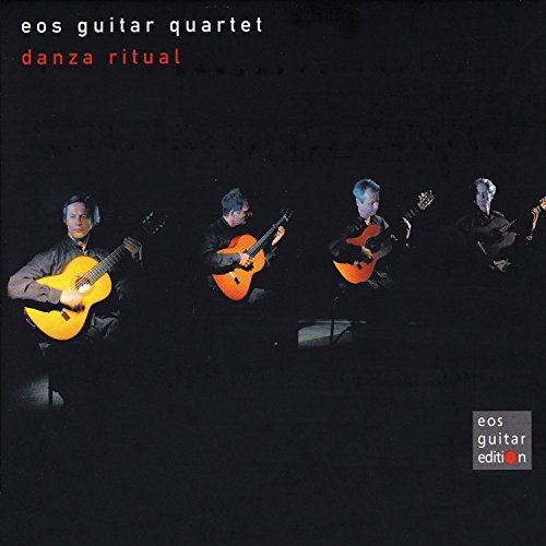 "CD cover featuring four men playing guitars against a dark background."