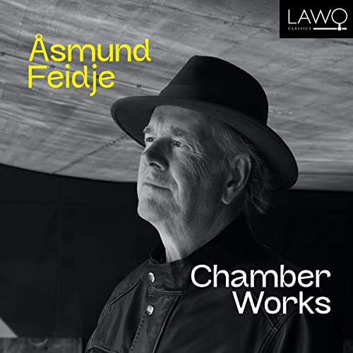 CD cover featuring a black and white portrait of composer Åsmund Feidje.