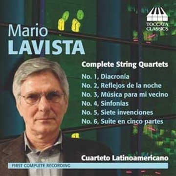 CD cover featuring Mario Lavista with a list of string quartets.