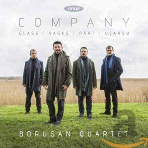 CD cover: Borusan Quartet, four men standing in a field.