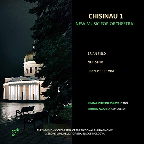 CD cover: nighttime church scene with text listing composers and performers.