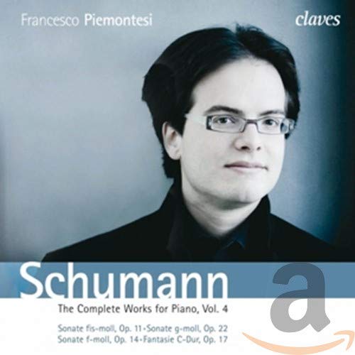 CD cover with a man in a black shirt and glasses, Francesco Piemontesi.